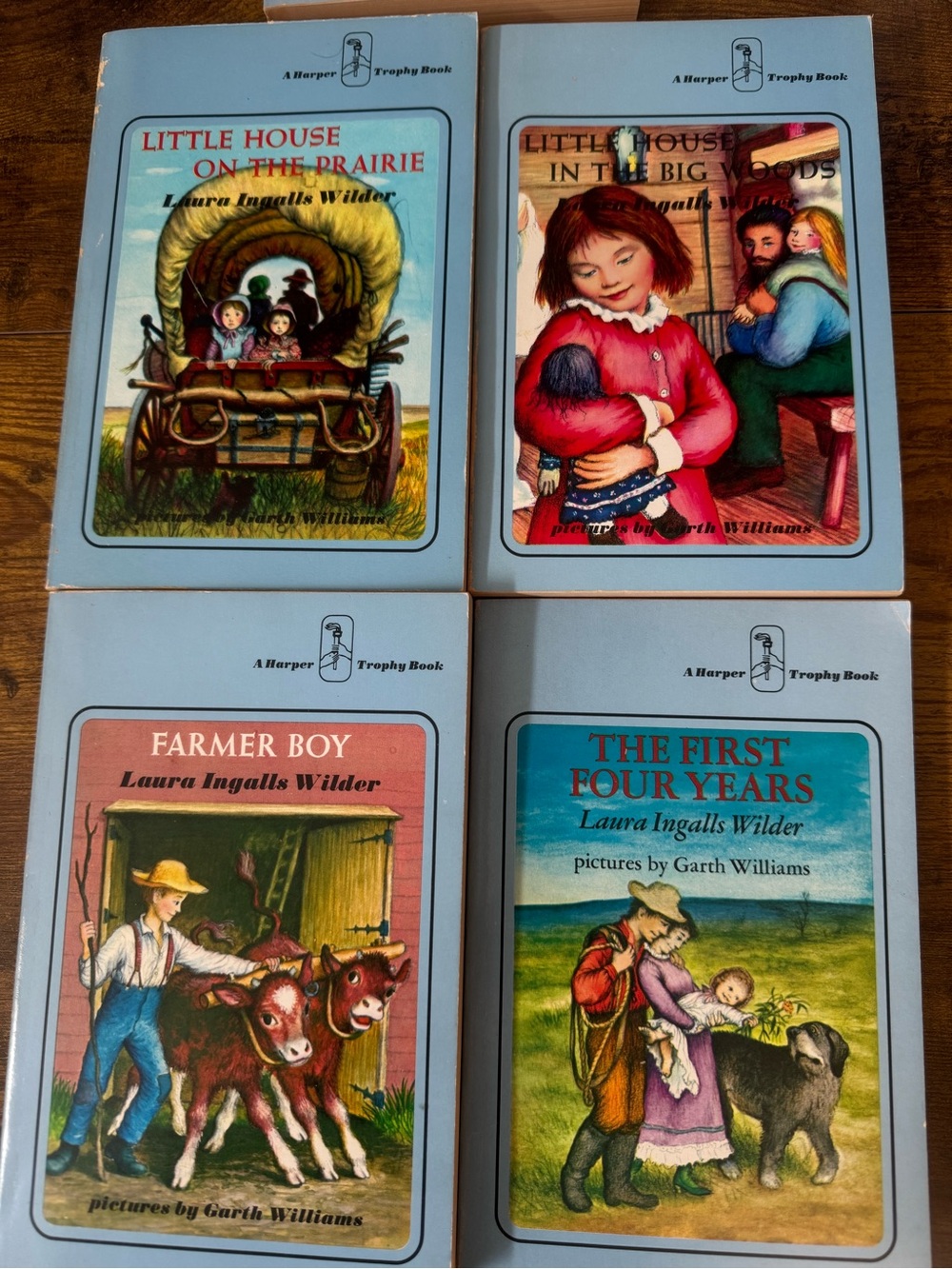 Little House Book Set 9 Laura Ingalls Wilder Harper Trophy 1971 Blue Lot - Picture 11 of 12